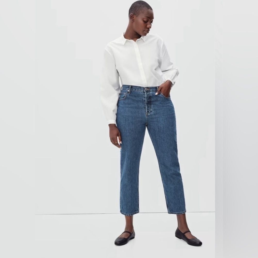Everlane the curvy 90s vintage cheeky jean vintage blue
